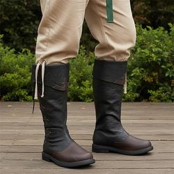 scarpe rinascimentali medievali vintage retrò pirata cavaliere ritter scarpe da uomo unisex per eventi / feste in maschera stivali medievali fantasia