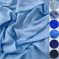 Soft Baby Blue Sheer Chiffon Fabric for Apparel Bridal Party Decoration Georgette Backdrops Curtain Dress Cloth DIY Material