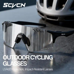 SCVCN Photochromic Sunglasses Man Outdoor Sports Bike Cycling Glasses MTB Climbing Glasses Women Driving Bicycle UV400 Eyewear