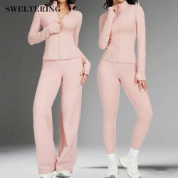 Yoga Suit Gym Fitness Set Sport Tracksuit Women Workout Clothes Long Sleeve High Waist Leggings Sportswear Female Athletic Wear