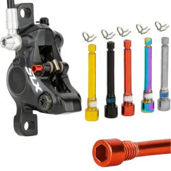 1-4sets Bicycle Steel Bolts Bicycle Disc Brakes Caliper Light Mounting Screws Road MTB Disc Brake Pad Bolts with Fixing Clip