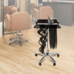 Adjustable Hairstylist Rolling Salon Tray Hair Extension Tool Cart Hairdressing Storage Trolley Aesthetic Auxiliary Furniture