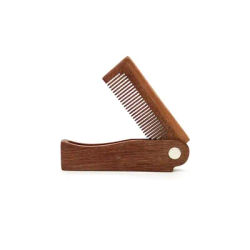 Wooden Hair Comb Natural Sandalwood Comb for Beard Fold Pocket Comb Hair Brush Beard & Mustache Brush for Men Styling Tools