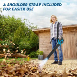 Souffleur de feuilles à batterie électrique, sans fil, sans balais, avec 21V, 4500mAh, 2 batteries et chargeur, souffleur d'air, souffleuse à neige à 3 vitesses