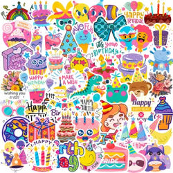 10/30/50PCS Happy Birthday PVC Sticker Aesthetic Decoration Scrapbooking Korean Stationery School Supplies