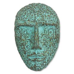 Face of Tradition II,'Tribal Style Handmade Recycled Paper Wall Mask from Thailand'