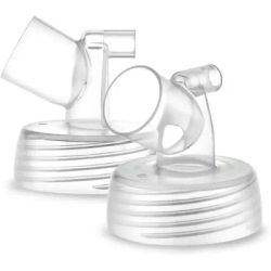 2Pcs Flange compatible with Spectra breast pump accessories, detachable baby breastfeeding accessories food grade parts