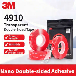 3M 4910 Strong Transparent Double Sided Tape Adhesive High Viscosity Traceless Nano Tape Waterproof High-Temperature Resistance
