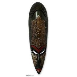 Sande Woman,'Fair Trade Congolese Wood Mask from Africa'