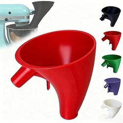 imbuto per farina per robot da cucina Kitchen Aid da 5 qt, accessorio anti-schizzi per robot da cucina con testa inclinabile da 4,5 e 5 quarti (ksm150), utensile per la cottura senza sporcare e lavabile in lavastoviglie, accessorio facile da versare