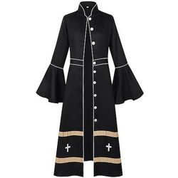 Retrò Vintage Medievale Rinascimento Cappotto Costume di fantasia Lunghe Prete Costume Per uomo Halloween Carnevale Performance LARP Fiera Rinascimentale Adulti Cappotto