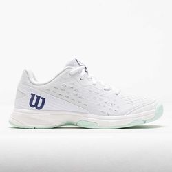 Wilson Rush Pro Junior L White/Bay/Skip Blue Junior Tennis Shoes