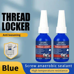 Best-Selling 1-5Pcs Thread Locking Agent, Blue, Medium Strength, Removable Anaerobic Adhesive for Screws and Nuts, Anti-Loosening, Corrosion-Resistant, 10Ml-250Ml