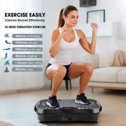 Vibration Plate Exercise Machine Adjustable Speed Workout Vibrate Stand Bluetooth-Compatible Rhythm Full Body Shaker for Weight