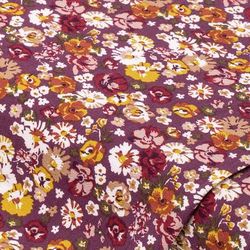 Tissu pour blouses "fleurs", violet/coloré