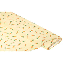 Tissu canvas de coton "carottes" de la série Doreen, jaune/coloré