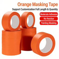 Orange Masking Tape for Decoration, Color Separation Paper for Art Students, Used for Painting, Automotive Spray Painting, and P