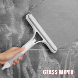 3 in 1 Glass Wiper Multi-function Window Cleaning Squeegee Glass Mirror Wiper with Spray Bottle for Tile Shower Walls Mirror