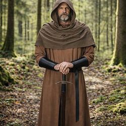 Set Retrò Vintage Medievale Rinascimento Accessori Scialli Tunica con accessori Lunghe Vichingo Ranger Costume Per uomo Halloween Carnevale Mascherata Fiera Rinascimentale Festa a tema retrò Adulti