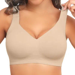 Soutien-gorge de soutien à armatures sans couture pour femmes, T-shirt confortable et doux à couverture complète