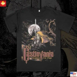 New Arrival Castlevania Video Game Bootleg Tee Unisex Short Sleeve Shirt Harajuku Men T Shirt