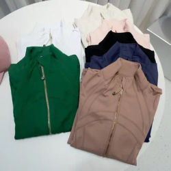 Vêtements de yoga, veste pour femme en édition limitée, coupe ajustée, veste de sport à manches longues, haut décontracté pour le fitness