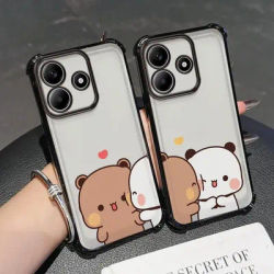 Coque de téléphone b-bubu pour Couple de dessins animés, étui souple pour Redmi Note 11s 9s 10s 11 12 13 10 Pro 14 Pro Plus 10 Lite