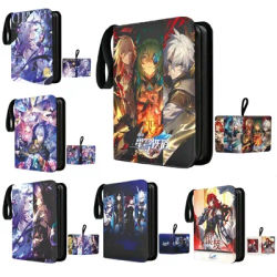Honkai:Star Rail Leather Card Binder Himeko March 7th Zipper Book 400/900 Pocket Holder TCG Cards ,Badge Storage Game Fans Gift