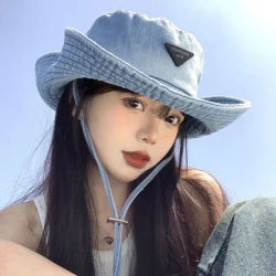 Chapeaux seau en Denim rétro japonais pour femmes et hommes, Protection UV d'extérieur, Camping solaire, casquettes de pêcheur polyvalentes pour hommes, été