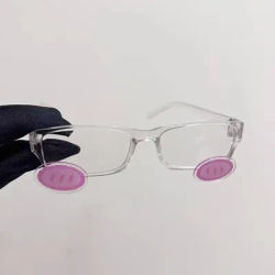 Lunettes de soleil Cosplay en poudre INS, fard à joues, Kawaii, acrylique, Transparent, noir, mode rétro Y2K, accessoires