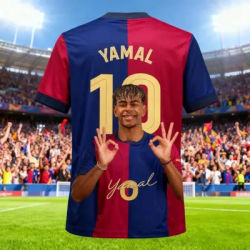 Yamal de haute qualité 2026 10 t-shirts imprimés en 3D pour les fans de football, hauts d'été pour hommes et femmes, vêtements de sport décontractés