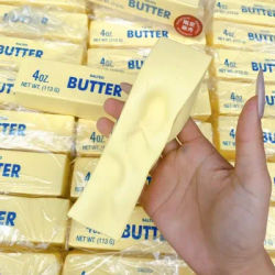 1PC Soft Slow Rebound Butter Stick Squeezing Toy Realistic Butter Sticks Decompression Fidget Toys