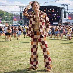 Set Retrò Vintage Anni '70 Pantaloni Camicia Lunghe Hippie Disco Vichy quadrettato Costume Per uomo Halloween Carnevale Festival Musicale Festa a tema retrò Adulti Camicia Pantaloni Estate