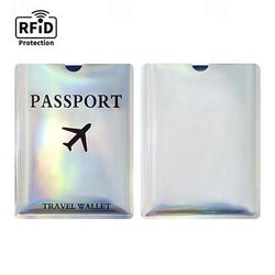 Set da 100 bustine protettive RFID, ideali per proteggere carte di credito o passaporti, prevenire il furto d'identità in viaggio, porta carte sottili e colorati per portafogli, protezione antifurto.