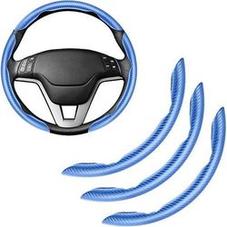 Coprivolante universale in silicone e fibra di carbonio antiscivolo, con sistema di aggancio a clip, protezione segmentata per volante, impugnatura adatta a tutte le stagioni per la maggior parte