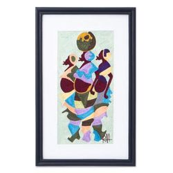 Together As One,'Inspirational Framed Cotton Wall Art of Women for Peace'