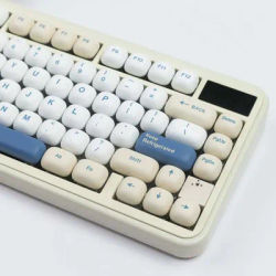 138-Key PBT Dye-Sublimated Keycap Set, MOG Profile, Soy Milk Theme, Compatible with MX Switches for 61/64/68/87/96/104/108
