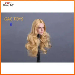 GC009 1/6 Scale Long Curly Hair American Celebrities Female Star Head Sculpt Model for 12" Soldier Wheat Skin Figure PH Toys