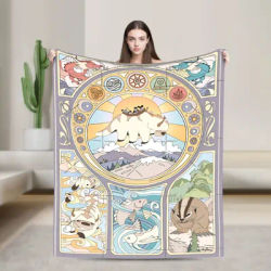 Anime Avatars The Last Airbender Plush Blanket Children Flannel Throw Blanket For Couch Chair Super Warm Quality Bedspread