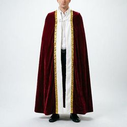 Medievale Rinascimento Elegante Mantello Principe Costume Per uomo Fantasia Reale Halloween Carnevale Feste Performance Fiera Rinascimentale Adulti Mantello