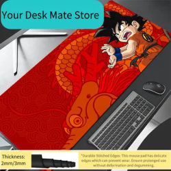 Tapis de Souris Dragon Ball Goku HD Imprimé – Tapis de Bureau Étendu pour Ordinateur Portable, Clavier Gaming, PC, Anime Japonais, Tapis de Table pour Gamer