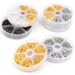 1100pcs/box 4/5/6/8/10/12mm Metal Open Jump Rings Split Rings Connectors For Jewelry Making DIY Bracelet Necklace Accessories