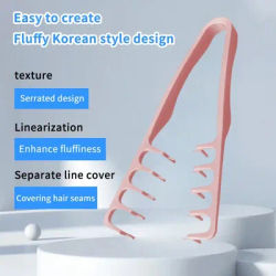 Volumizing Wide-Tooth Hair Styling Comb for Men ABS Plastic Textured Grip All Hair Types Home Salon Daily Hairdressing Accessory