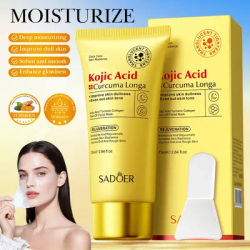 SADOER Kojic Acid Turmeric Face Mask Whitening Peeling Anti-Aging Collagen Lifting Tear-Off Mask Dark Spot Corrector Skin Care