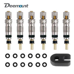 Deemount Brass Presta Valve Core 2/6/12PCS CNC-machined French Valve MTB Road Bike FV Tubes Service Parts Optional Tool