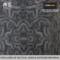 Tissu tactique en nylon Oxford 500D camouflage noir/vert pour sacs et gilets - Tissu de qualité militaire en stock - Vente flash