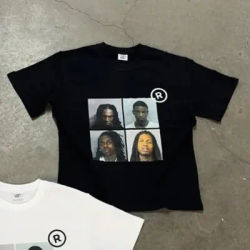 2025 à la mode haute rue Hip-hop Streetwear Harajuku rétro classique lettre surdimensionné T-shirt hommes Goth décontracté coton Y2K haut femmes