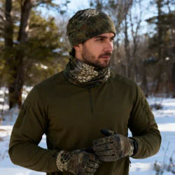 Ensemble bonnet et écharpe pour gants de chasse, 3 pièces, pour hommes et femmes, couverture faciale thermique de Camouflage, doublure polaire, temps froid en plein air