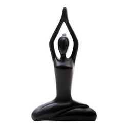 Sacred Mountain Pose,'Hand Painted Suar Wood Figure Statuette'