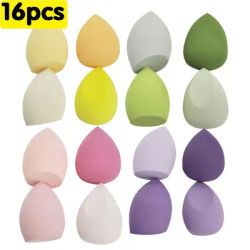 4-16pc Makeup Sponge Powder Puff Dry and Wet Combined Beauty Cosmetic Ball Foundation Powder Puff Bevel Cut Make Up Sponge Tools
